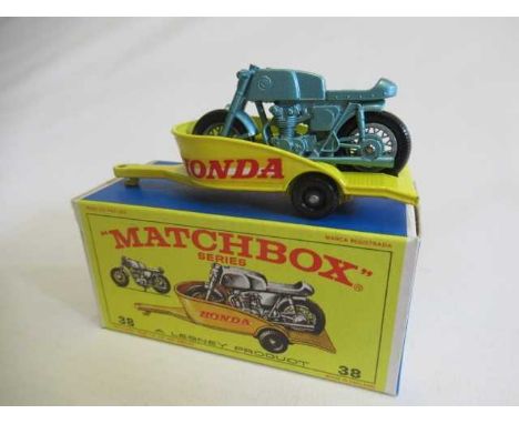 Matchbox 38c Honda Motorcyle and Trailer, box M, model M (Est. plus 24% premium inc. VAT)