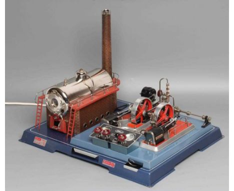 Wilesco D32EL steam engine with accessories and mains controller for heater element, box E (Est. plus 24% premium inc. VAT)