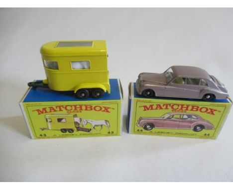 Matchbox 43c Pony Trailer, box M, model M, 44b Rolls Royce Phantom V, box M, model M (Est. plus 24% premium inc. VAT)