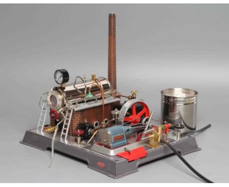 Wilesco D20 steam engine fitted with gas burner picture box, E (Est. plus 24% premium inc. VAT)