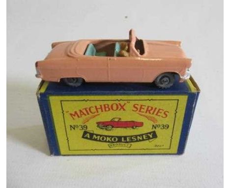 Matchbox 39a Ford Zodiac convertible, box M, model M (Est. plus 24% premium inc. VAT)