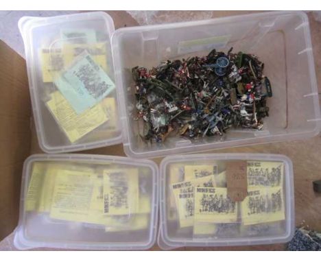 A large quantity of cast white metal Napoleonic soldiers, most items as new, a few loose items painted, M-G (Est. plus 24% pr