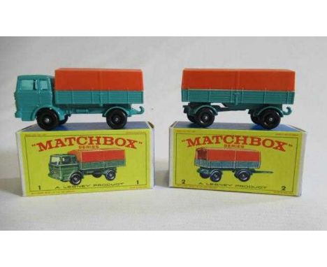 Matchbox 1e Mercedes truck and 2d trailer, box M, models M (Est. plus 24% premium inc. VAT)