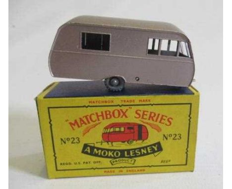 Matchbox 23c Bluebird caravan, box M, model has one tow transfer missing (factory error?), otherwise M (Est. plus 24% premium