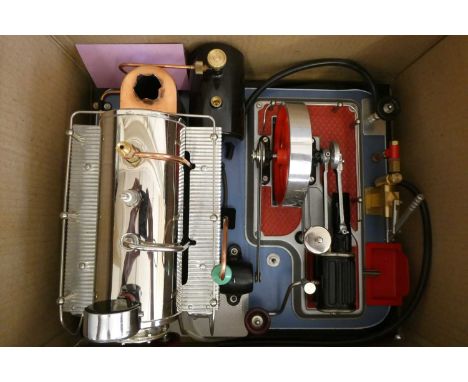 Wilesco D20 steam engine fitted with gas burner, boxed E (Est. plus 24% premium inc. VAT)