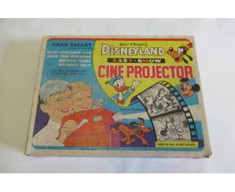 Chad Valley Disneyland Easy-Show Cine Projector with three films, boxed, G-E, and an 8mm film of Felix the Car (Est. plus 24%