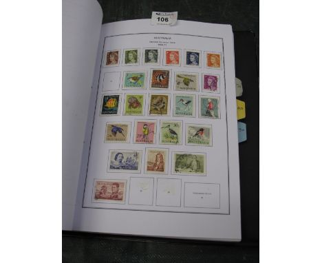 Australia early to 2013 used collection in two large 4 ring binders on printed pages.