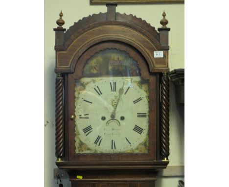 19th Century mahogany eight day long case clock marked G Morgan, Cowbridge.