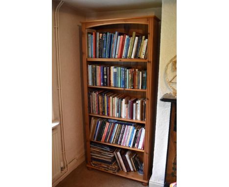A modern pine bookcase, with five adjustable shelves, height 199cm, width 88cm.PROVENANCE: The Raymond Rush Collection. Mr Ru