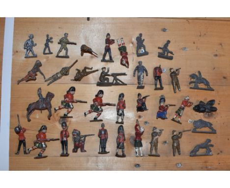 An assortment of Britains and other diecast soldiers and horses, etc (quantity). PROVENANCE: The Raymond Rush Collection. Mr 