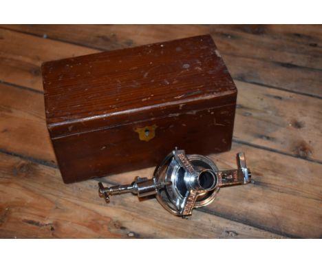 BETTINI; an American chrome type 'C' reproducer, patented August 1882 December 1892, in fitted stained pine case. PROVENANCE: