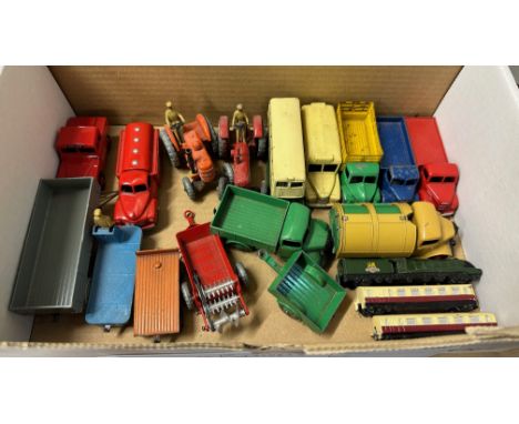 Dinky unboxed commercial vehicle collection, generally excellent to good, with Bedford Refuse Wagon No. 25v and No. 25w, Stud