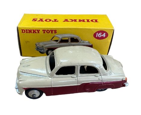 Dinky Vauxhall Cresta Saloon No. 164, generally excellent in good plus box with correct colour spot,  two-tone maroon and lig