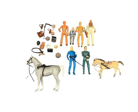 Marx. 1960s Best of the West series unboxed figures, generally good plus to good (would benefit from light cleaning), with Ge