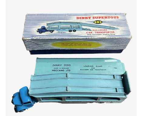 Dinky Pullmore Car Transporter No. 982, generally excellent to good plus in good Supertoys box (small hole to one end), mid b