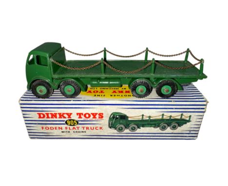 Dinky Foden Flat Truck with Chains No. 905, excellent to good plus (some surface corrosion to base and axle ends) in good plu