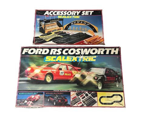 1980s Scalextric collection, generally excellent in good plus boxes, with Ford RS Cosworth racing set No. C.575 including RS 