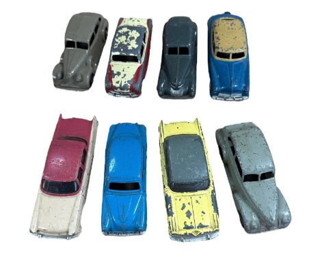 Dinky. Unboxed American car collection, generally good to good fair (some without tyres), with Chrysler grey No. 39e, Oldsmob