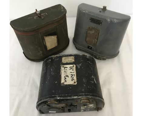 3 Aerial Reconnaissance camera films, 2 marked with war dept arrow and 1 marked Air Ministry.  
