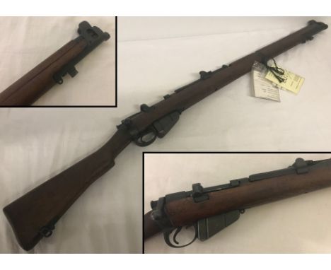 WW2 deactivated Lee Enfield Mk1 No.3 B.S.A. .303 bolt action rifle. Matching serial numbers M59202 with new legislation deact