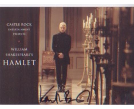 Kenneth Branagh. Postcard sized signed portrait from “Hamlet.” Excellent.
