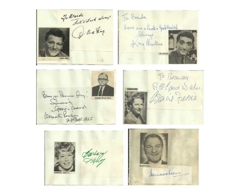 Vintage autograph collection 2 Dave King signature piece fixed to Autograph album page with small inset b/w photo, Billy Dani