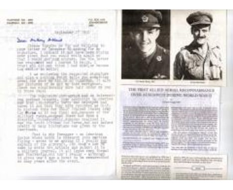Two-page letter with full signature. Captain Charles Barry DFC. SAAF pilot with 60 Photoreconnaissance Squadron. Flying a Mos
