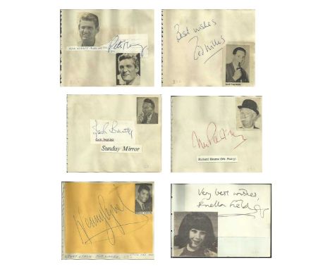 Vintage autograph collection 3 Pete Murray signature piece fixed to Autograph album page with small inset b/w photo. Dickie H