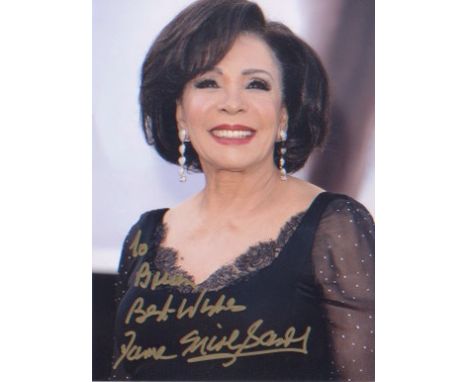 Dame Shirley Bassey. Dedicated signed 7”x5” portrait. Excellent.