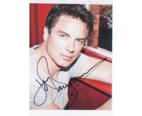 John Barrowman. Portrait signed 7”x5.”  Excellent.
