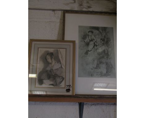 PORTRAIT OF A YOUNG WOMAN, TOGETHER WITH ONE OTHER (2) 