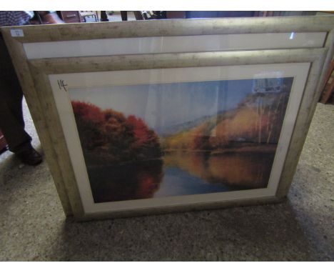 TWO SILVER FRAMED LARGE PRINTS