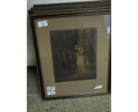 SET OF SIX HOGARTH FRAMED CRIES OF LONDON PRINTS 