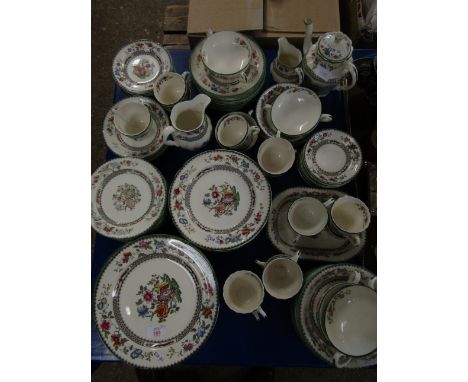 LARGE QTY OF MODERN SPODE CHINESE ROSE DINNER/TEA WARES 