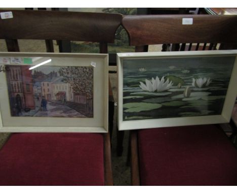 W JOHNSON, SIGNED WATERCOLOUR, STREET SCENE, 20 X 31CM, TOGETHER WITH A FURTHER WATERCOLOUR SIGNED R H FAWKES (2)