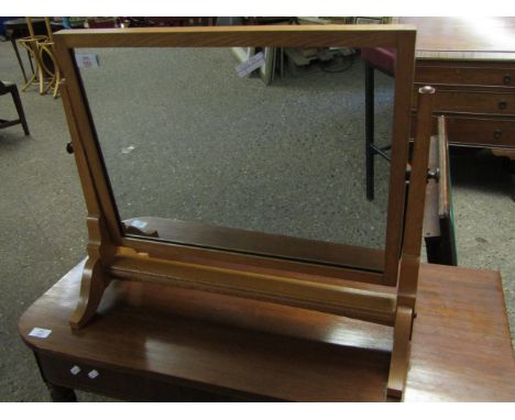 LIGHT OAK FRAMED DRESSING TABLE MIRROR 