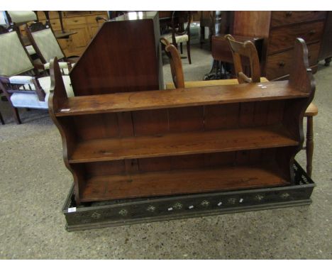 VICTORIAN PINE WALL MOUNTED THREE TIER SHELF UNIT