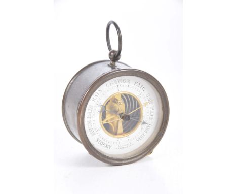 An aneroid pocket barometer, early 20th Century
With a 6cm dial with weather indications and adjustment hand.
