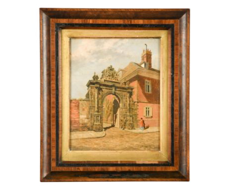 Neville's Gate, Trinity College, Cambridge oil on panel 29 x 23cmFootnote: Victoria Colkett was the daughter of the Norwich S