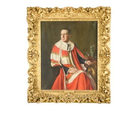 Portrait of Richard Assheton, 2nd Viscount Cross (1882-1932) signed lower left 'A. de Brie / 1917' oil on canvas, in a fine c