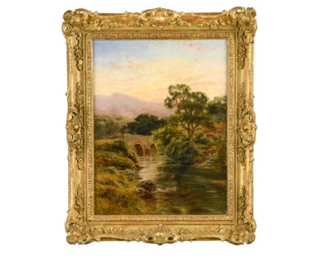A bridge near Dolgellau, Snowdonia signed lower left 'R. Gallon' oil on canvas 42 x 32cmFootnote: Provenance: Chilham Antique