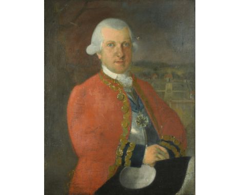 Portrait of Baron and Baroness Zündt von Kentzingen, both half length, he possibly wearing the Insignia of the Order of the R