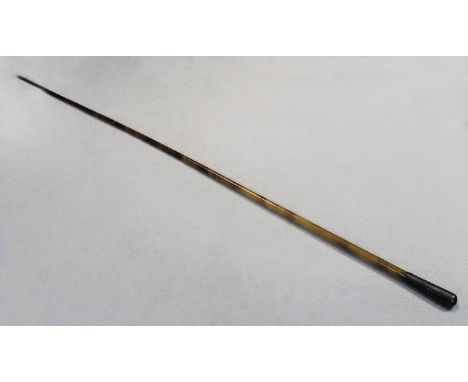 London 1888, maker WB, the engine turned cap engraved with a monogram and with attachment ring, 80cm long overallCondition re