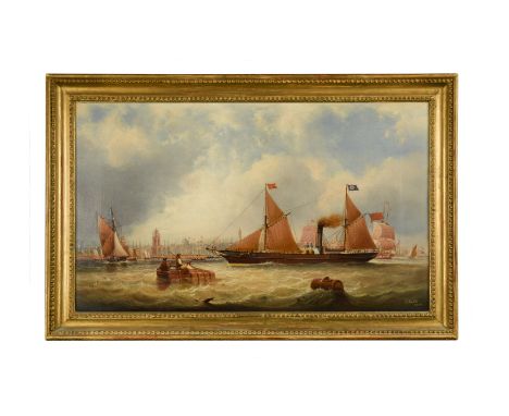 The Steamship "Duchess" in the Mersey signed lower right ‘J. Scott / 1858’ oil on canvas 44 x 75cmFootnote: Provenance: With 