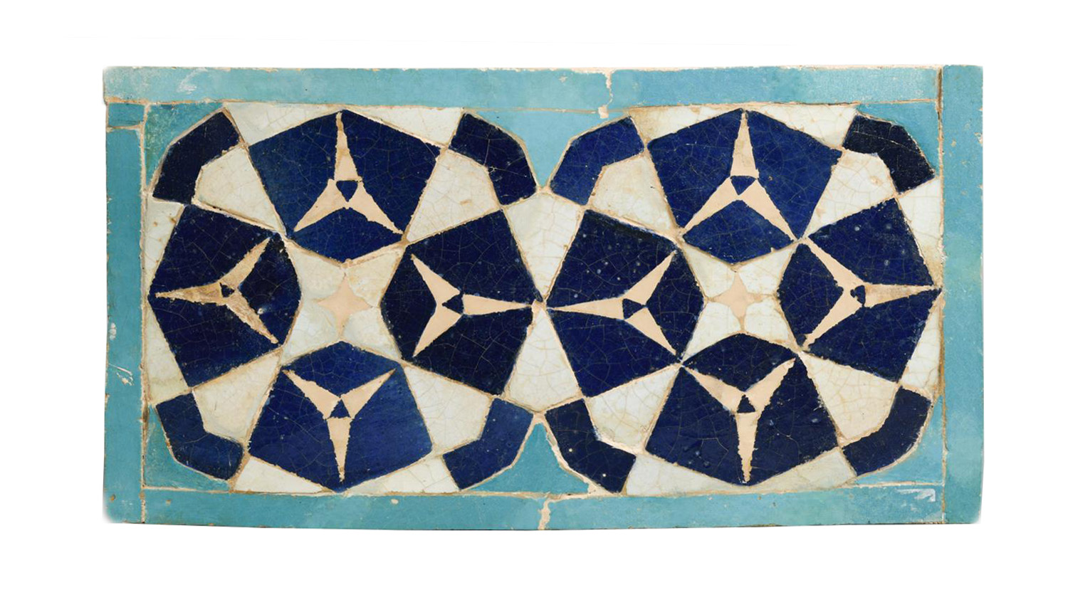 An Islamic Persian Mosaic Rectangular Tile In Cheffins Fine Art