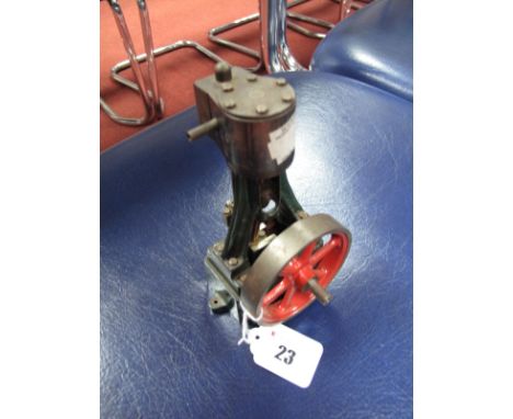 A Live Steam Stuart 10V Vertical Engine, 6inch high, with ¾inch bore, ¾inch stroke, flywheel 3inch, and with steam and exhaus