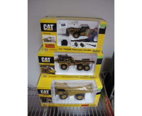 Three Boxed Norscot 1:50 Scale Diecast Models, No.55113 cat TH360B telescopic handlers with tolls, No.55073 cat 725 articulat