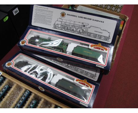 Two Boxed Bachmann "OO" Gauge Steam Locomotives, No.31-403, 4-6-0 Maunsell in B.R. green, and No.31-401 Maunsell "Sir Martin 