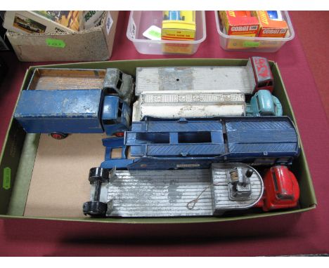 A Small Quantity of Vintage Dinky and Corgi Commercial Vehicles, including Guy Van, Foden and Ecurrie Ecosse Transporter. All