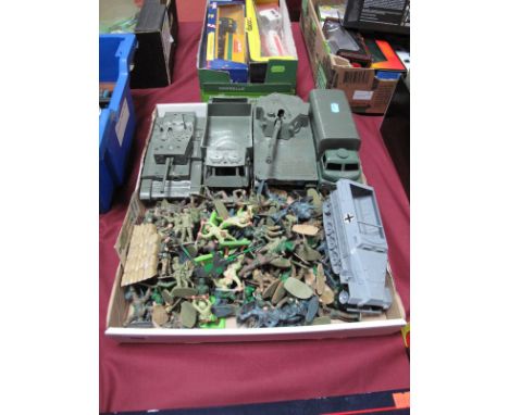 A Collection of Mostly Airfix Plastic Military, Britain's Deetail Japanese and other Plastic Figures and Vehicles, 1/32 scale